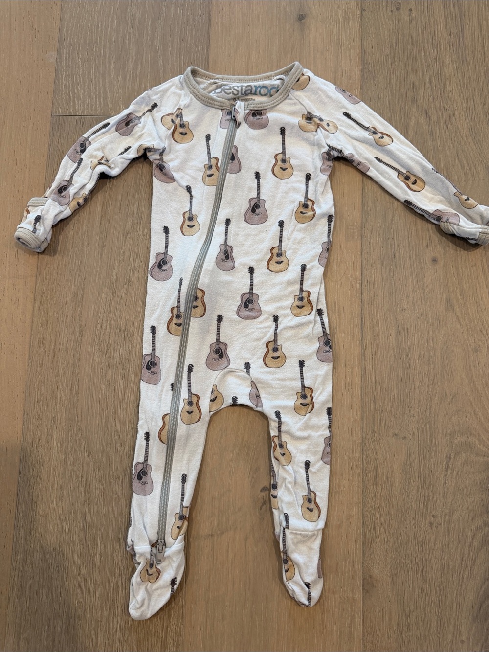 Bestaroo Guitar-Print Footed One-Piece